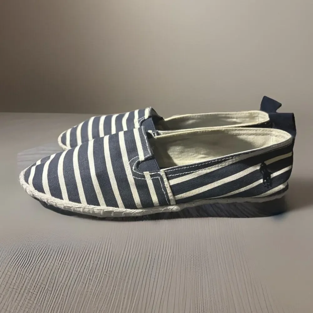 Polo Ralph Lauren Women’s Navy & White Flats Sz 7 - Coastal, Nautical, Preppy